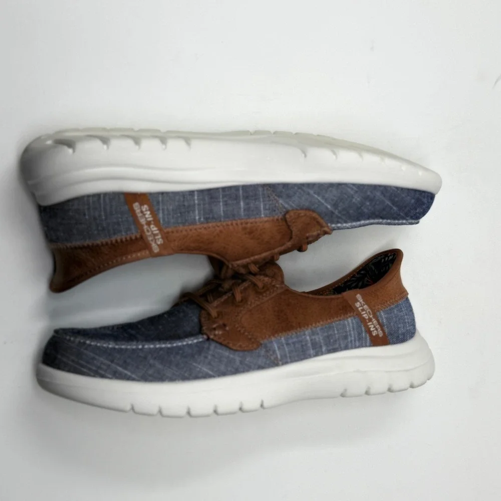 Skechers Hands Free Slip-ins On-the-GO Ideal Navy Blue Boat Shoes Women's 7.5